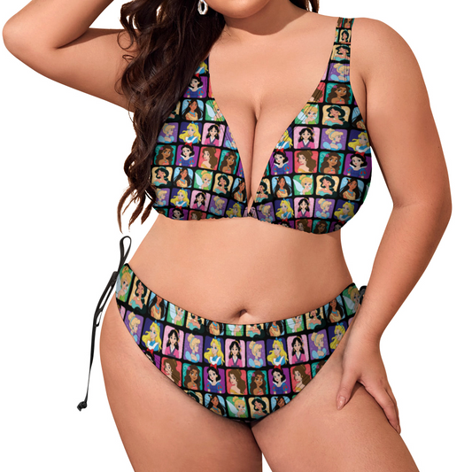 Princess Portraits Plus Size Women's Two Piece Bikini