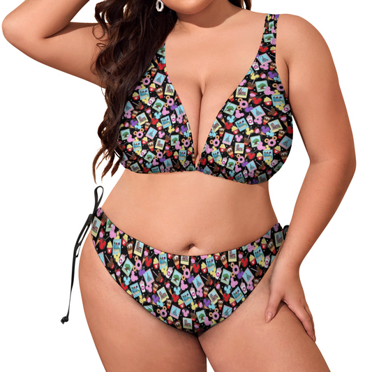 Park Polaroids Plus Size Women's Two Piece Bikini