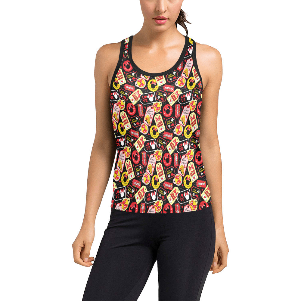 Minnie Tags Women's Racerback Tank Top