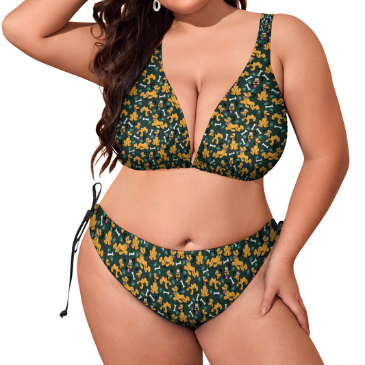 Disney Pluto Life Is Better With A Dog Plus Size Women's Two Piece Bikini