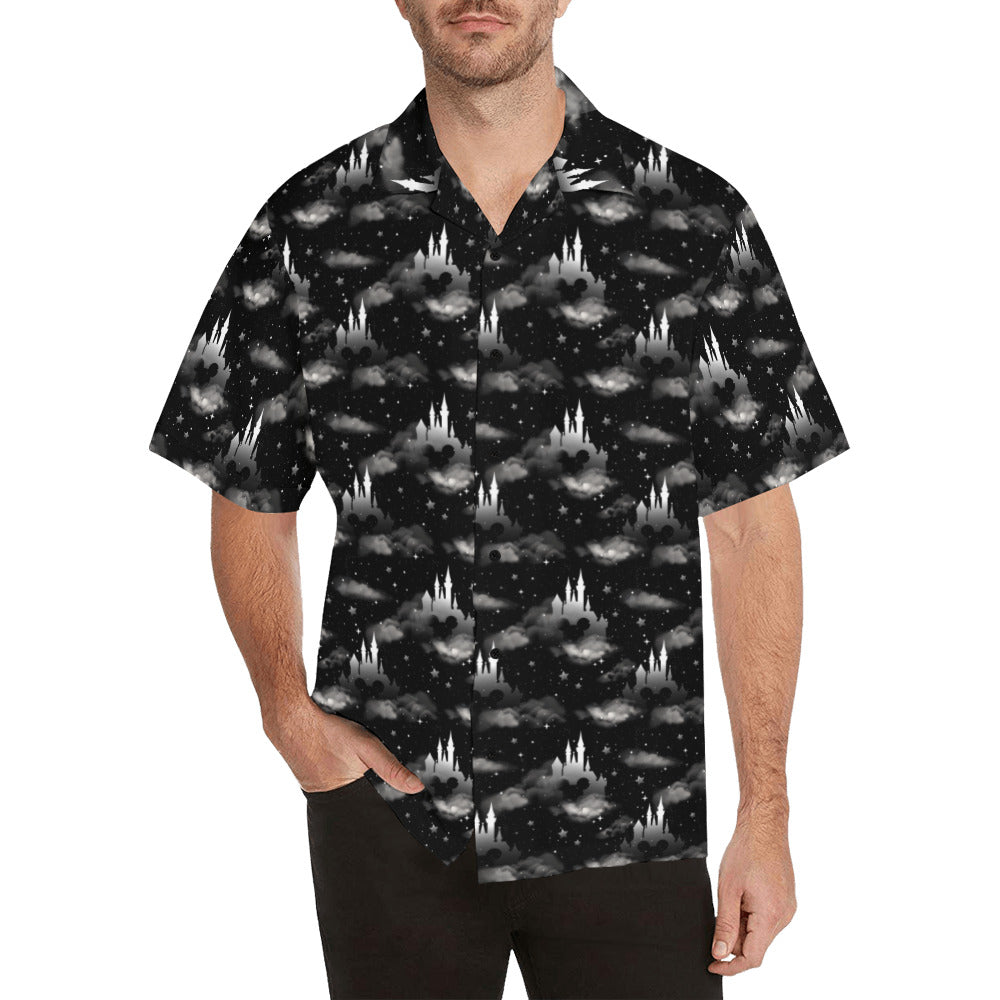 Black And White Castles Hawaiian Shirt