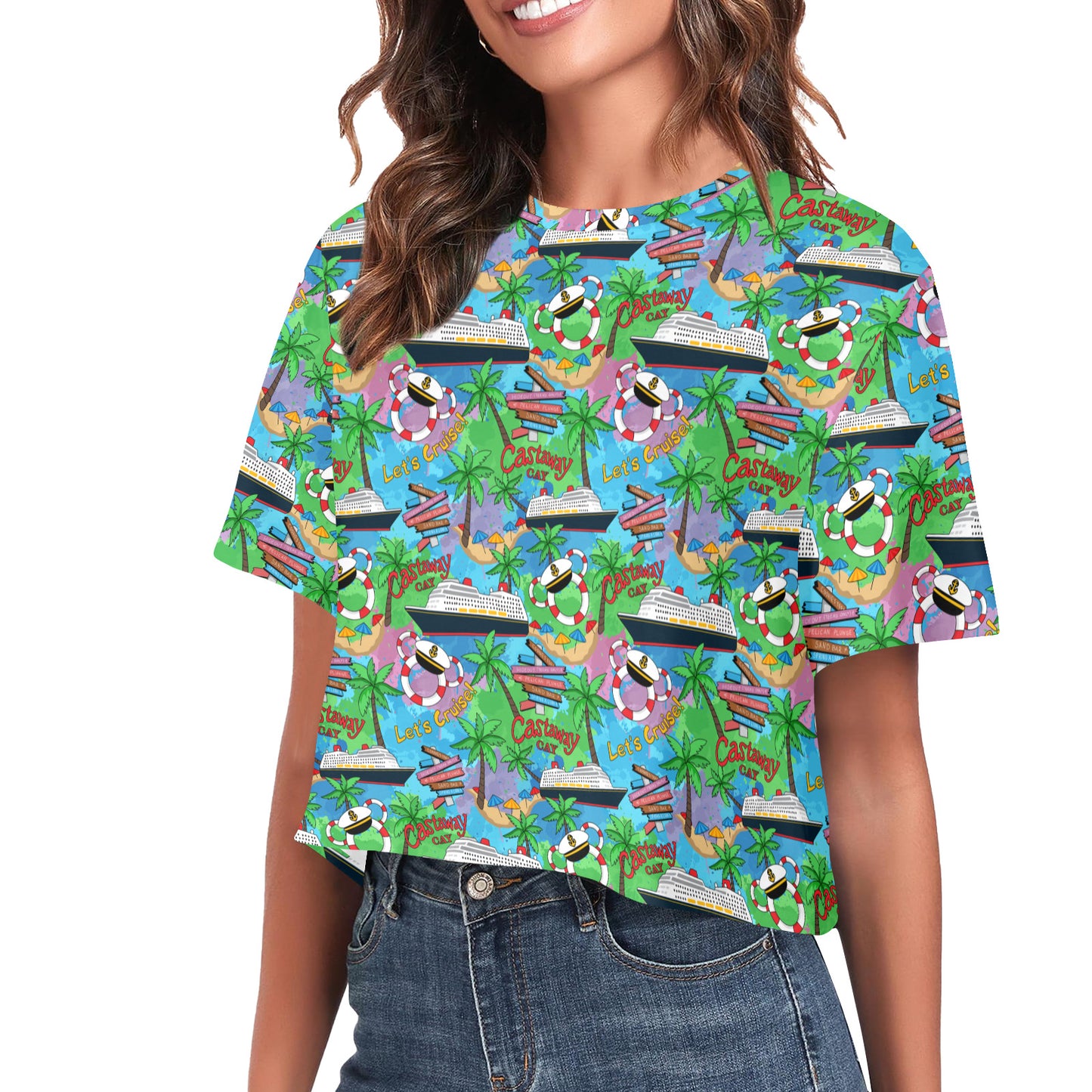 Let's Cruise Women's Cropped T-shirt