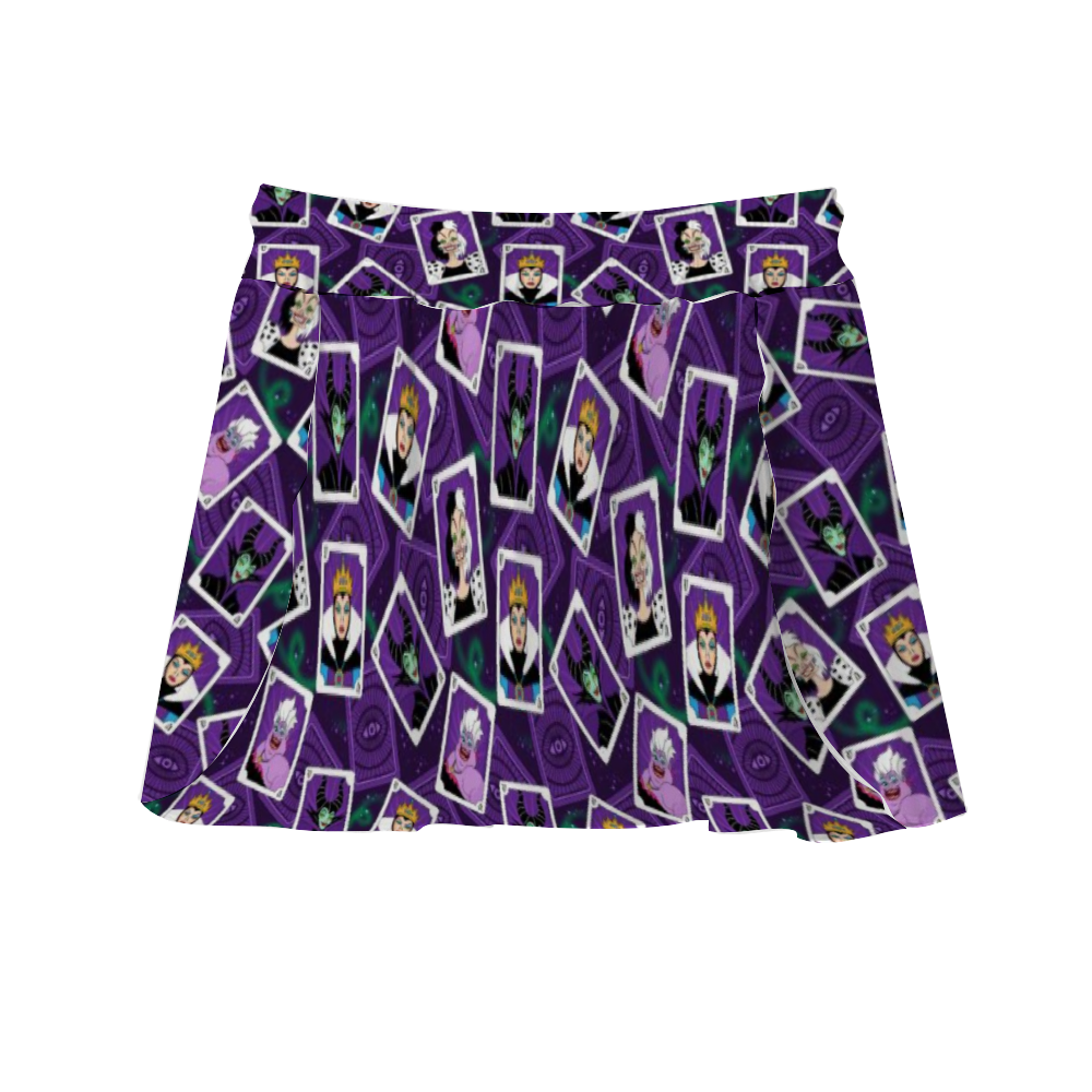 Villains Cards Athletic Skirt With Built In Shorts