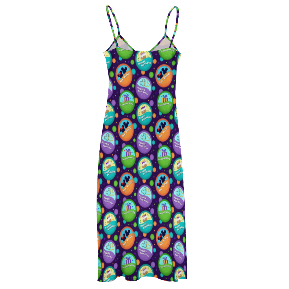 Button Collector Women's Summer Slip Long Dress