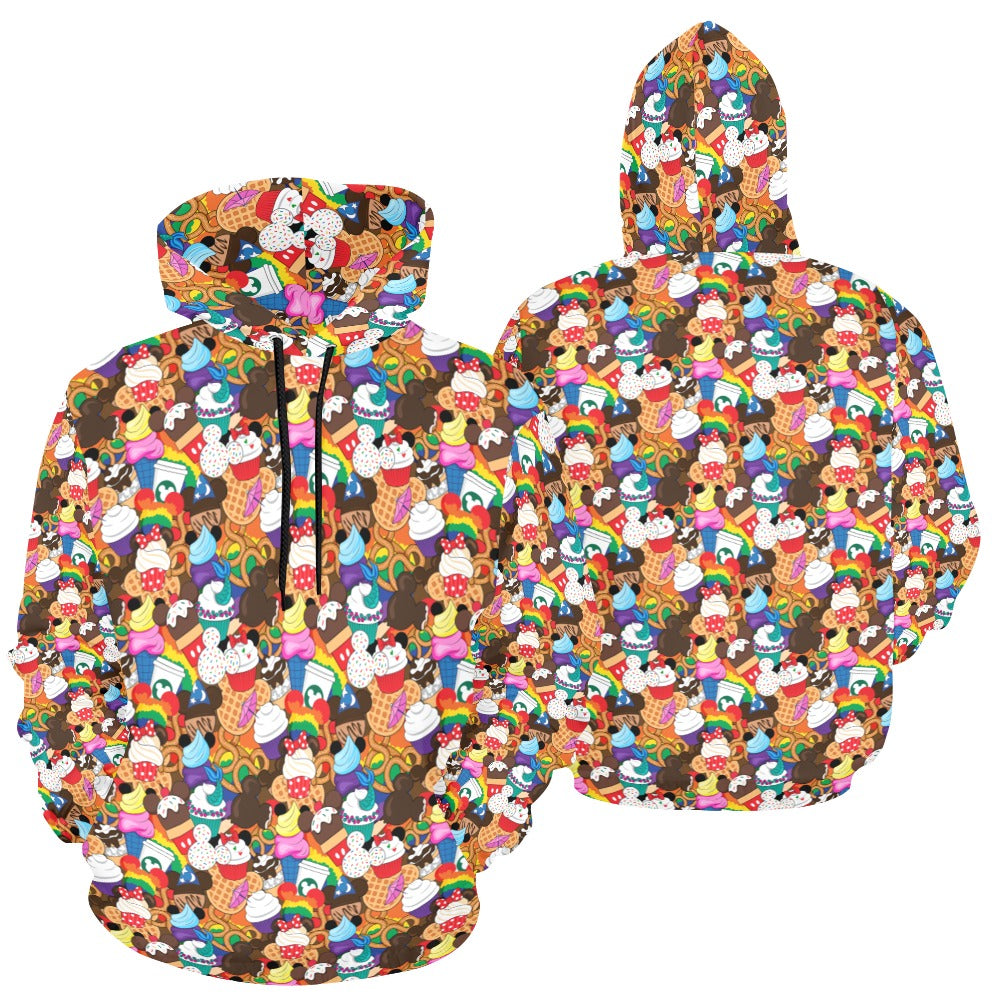 Colorful Snacks Hoodie for Women