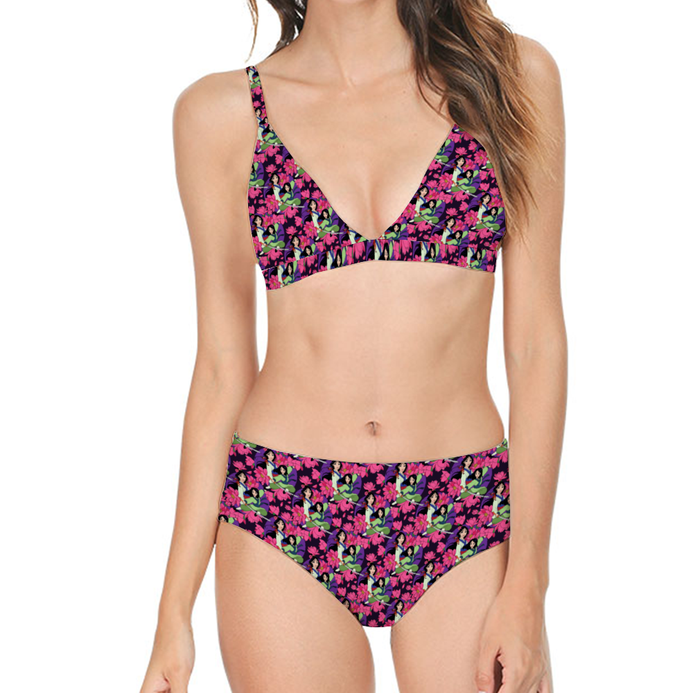 Disney Mulan Blooming Flowers Women's One-Piece Swimsuit