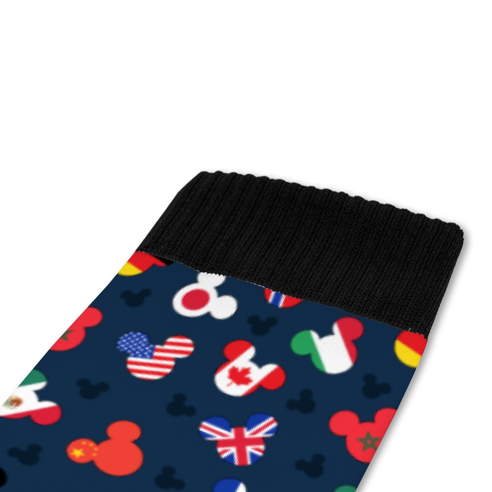 Mickey Flags Over Calf Socks