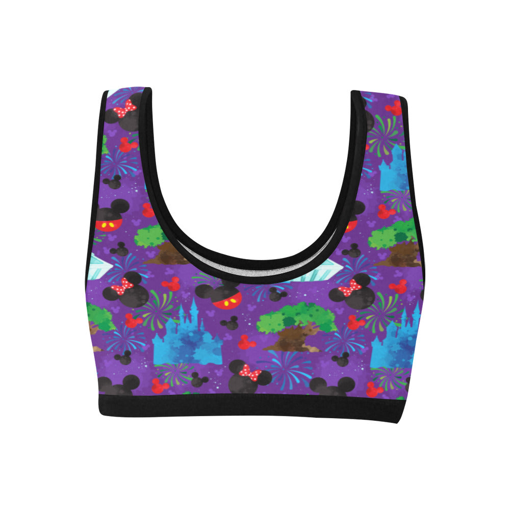 Park Hopper Fireworks Women's Athletic Sports Bra