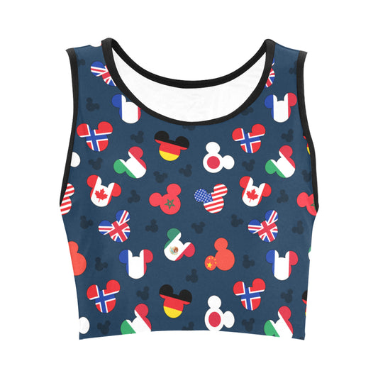 Mickey Flags Women's Crop Top