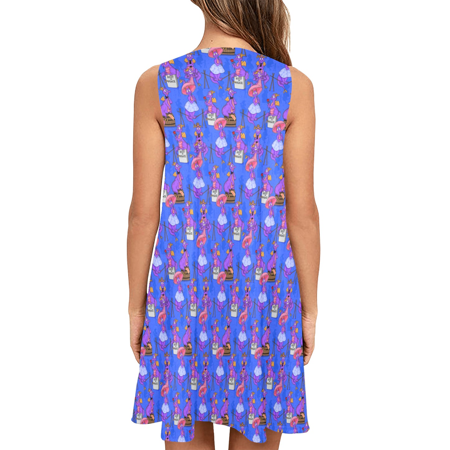 Haunted Mansion Figment Sleeveless A-Line Pocket Dress