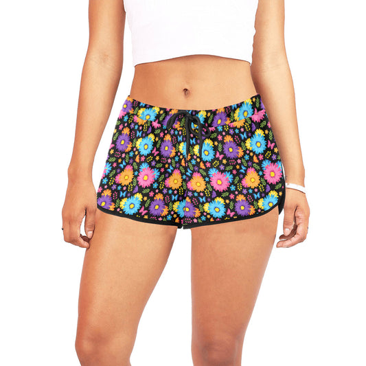 Colorful Spring Flowers Women's Relaxed Shorts