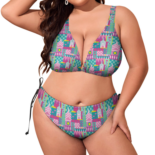 Small World Plus Size Women's Two Piece Bikini