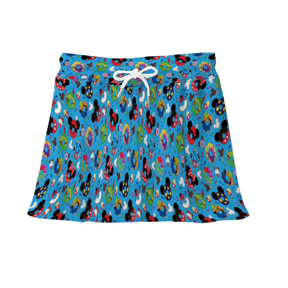 Character Donuts Athletic Skirt With Built In Shorts
