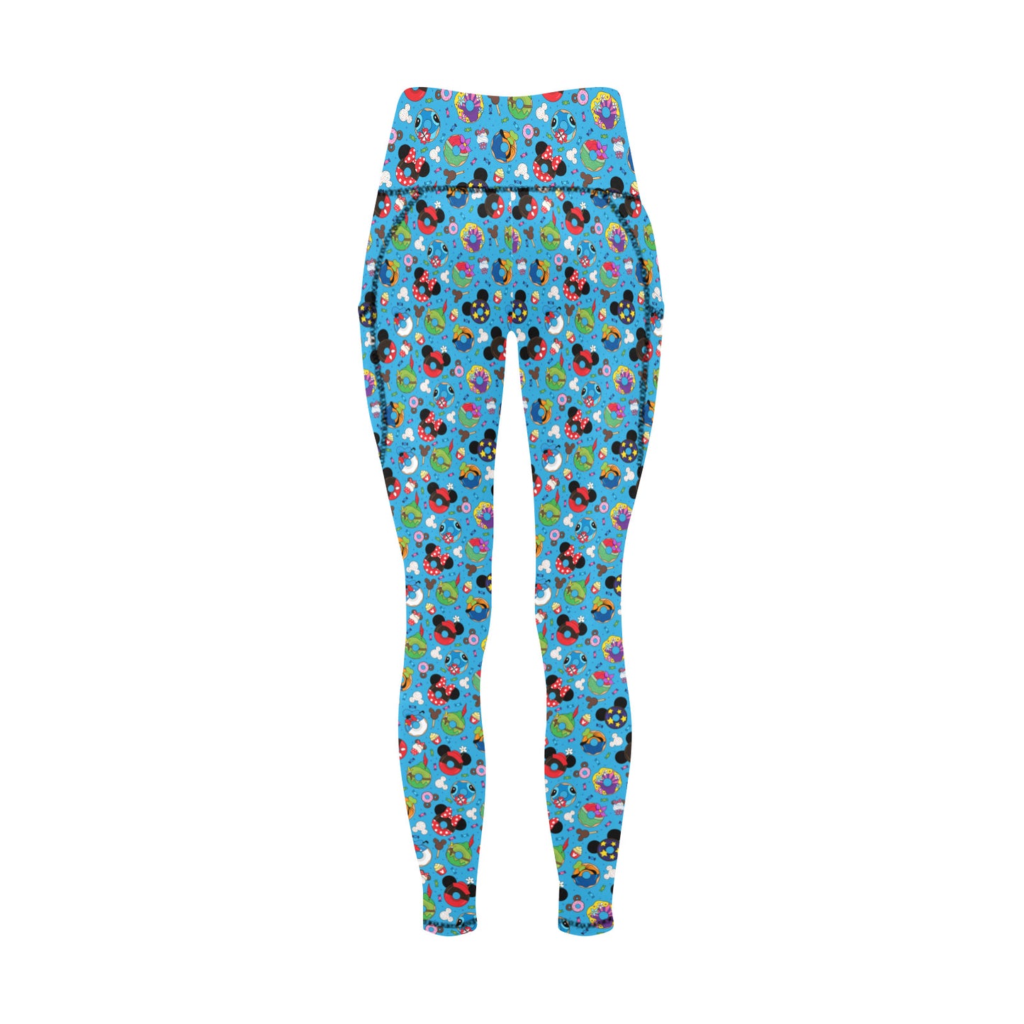 Character Donuts Women's Athletic Leggings With Pockets