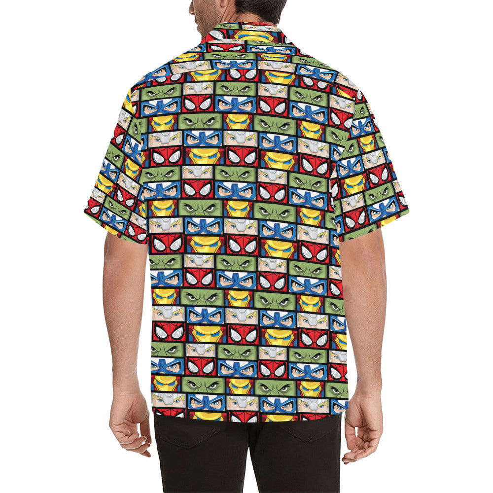 Super Heroes Eyes Hawaiian Shirt