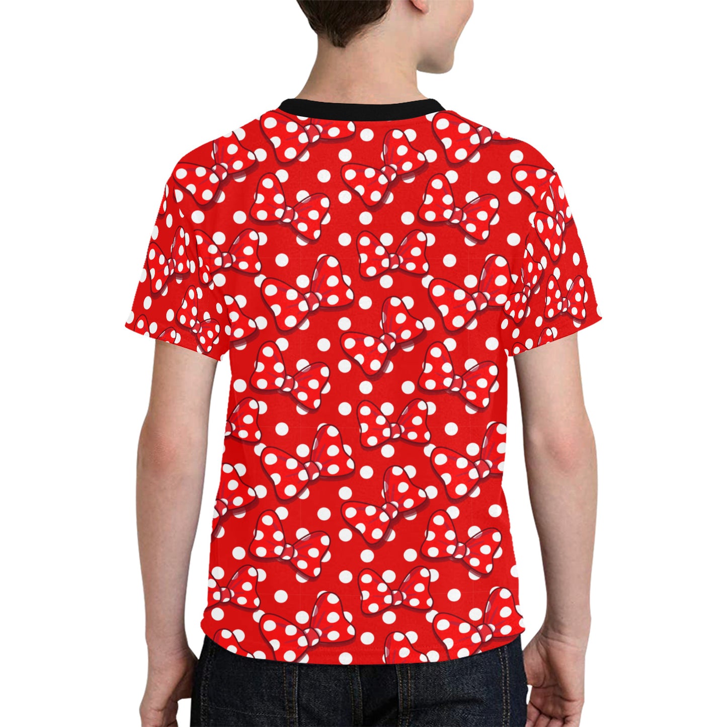Polka Dot With Red Bows Kids' T-shirt