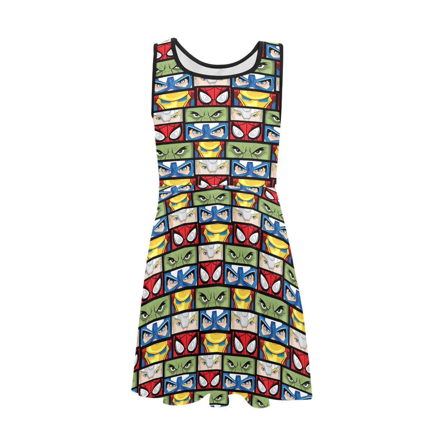 Super Heroes Eyes Girls' Sleeveless Sundress