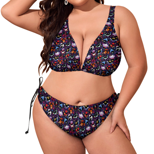 Villains Plus Size Women's Two Piece Bikini